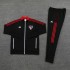 Sao Paulo Black Red Collar Soccer Jacket Men's Football Tracksuit Training 2021-2022