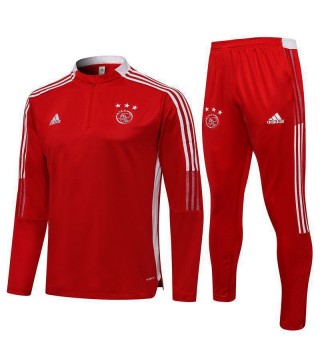 Ajax Red Men's Soccer Tracksuit Football Kit 2021-2022