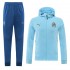 Marseille Soccer Hoodie Jacket Men's Light Blue Football Tracksuit Set 2022-2023