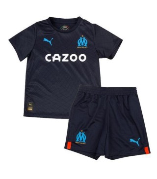 Olympique de Marseille Away Kids Kit Soccer Jersey Youth Football Shirts Children Uniform 2022-2023