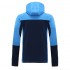 Olympique De Marseille Blue Soccer Hoodie Jacket Men's Football Tracksuit Training 2021-2022