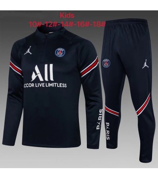 Jordan Paris Saint-Germain Kids Royal Blue Soccer Tracksuit Football Sportswear 2021-2022