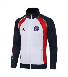 Jordan Paris Saint-Germain White-Red-Blue Men's Football Jacket Soccer Tracksuit 2021-2022