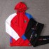 Jordan Paris Saint Germain White-Red-Blue Kids Kit Football Hoodie Jacket Soccer Tracksuit 2020-2021