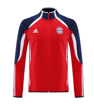 Bayern Munich Red Blue Soccer Jacket Men's Football Tracksuit 2021-2022