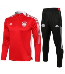 Bayern Munich Red Men's Soccer Tracksuit Football Kit 2021-2022