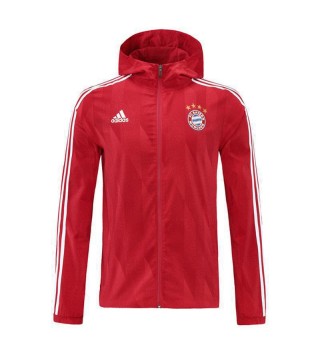 Bayern Munich Red Soccer Windbreaker Men's Football Tracksuit 2021-2022