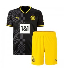 Borussia Dortmund Kits pour enfants Maillot de football Maillots de football pour jeunes Uniformes pour enfants à l'extérieur 2022-2023