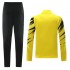 Borussia Dortmund Yellow Black Stripe Soccer Jacket Men's Football Tracksuit 2021-2022