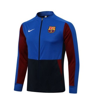 Barcelona Blue Red Black Football Jacket Soccer Tracksuit 2021-2022