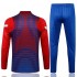 Barcelona Blue Red Sleeve Men's Soccer Tracksuit Football Kit 2021-2022