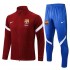 Barcelona Deep Red High Collar Men's Football Jacket Soccer Tracksuit 2021-2022