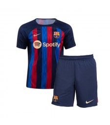 Barcelone Accueil Enfants Kits Maillots de football Maillots de football Uniformes pour enfants 2022-2023