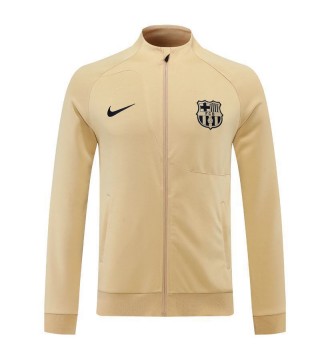Barcelona Soccer Jacket Men's Yellow Football Tracksuit Set 2022-2023