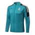 Real Madrid Blue Black Soccer Jacket Men's Football Tracksuit Training 2021-2022