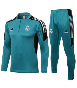 Real Madrid Blue Men's Soccer Tracksuit Football Kit 2021-2022