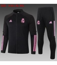 Real Madrid Kids Black Soccer Jacket Football Tracksuit 2021-2022