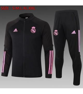 Real Madrid Kids Black Soccer Jacket Football Tracksuit 2021-2022