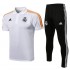 Real Madrid White Orange Men's Soccer Polo Football Uniform 2021-2022