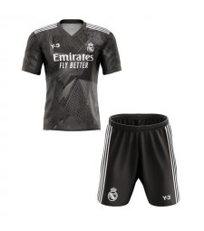 Real Madrid Y3 120TH Anniversary Black Kids Kit Soccer Jerseys Children Football Shirt Youth Uniform 2022-2023