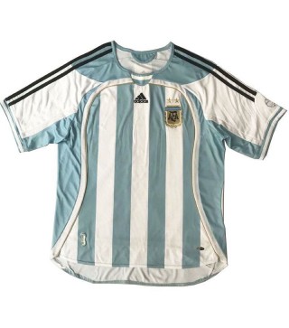 Argentina Retro Home Soccer Jerseys Mens Football Shirts Uniforms 2006