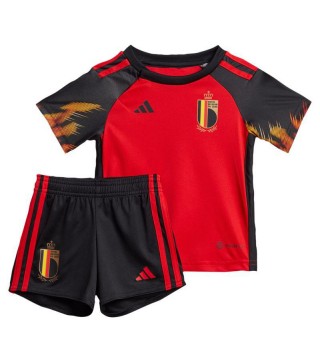 Belgium Home Soccer Jersey Kids Football Kit Youth Uniforms World Cup Qatar 2022
