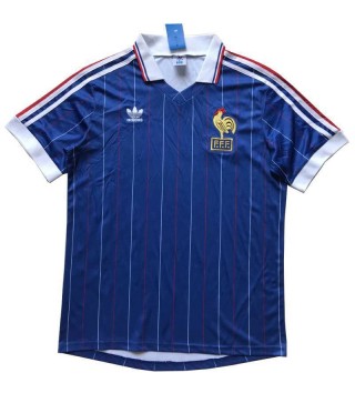 France Retro Home Soccer Jerseys Mens Football Shirts 1982