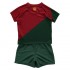Portugal Home Soccer Jersey Kids Football Kit Youth Uniforms World Cup Qatar 2022