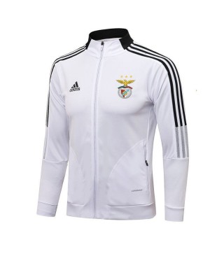 Benfica White Men's Football Jacket Soccer Tracksuit 2021-2022