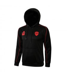 Arsenal Black Men's Soccer Hooded Jacket Tracksuit Football Kit 2021-2022