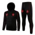 Arsenal Black Men's Soccer Hooded Jacket Tracksuit Football Kit 2021-2022