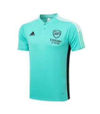 Arsenal Green White Men's Soccer Polo Football Uniform 2021-2022