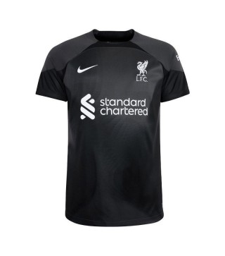 Liverpool Goalkeeper Black Soccer Jersey Men's Football Shirt 2022-2023