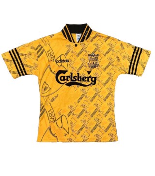 Liverpool Retro Yellow Soccer Jersey Mens Football Shirts 1994-1996