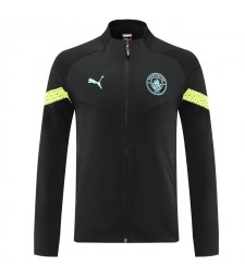 Manchester City Black Soccer Jacket Men's Football Tracksuit Set 2022-2023