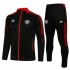 Manchester United Black Red Men's Football Jacket Soccer Tracksuit 2021-2022