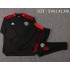 Manchester United Black Red Men's Soccer Tracksuit Football Kit 2021-2022