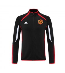 Manchester United Red Black Soccer Jacket Men's Football Tracksuit Training 2021-2022