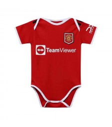 Manchester United Home Baby Onesie Infant Soccer Jersey Toddler Football Shirts Jumpsuit 2022-2023