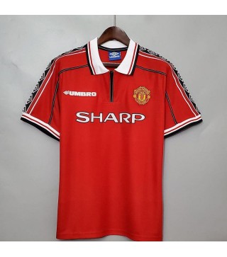 Manchester United Home Retro Soccer Jersey  Football Uniforms 1998