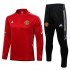 Manchester United Red White Stripe Soccer Jacket Men's Football Tracksuit 2021-2022