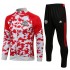 Manchester United Red White Men's Football Jacket Soccer Tracksuit 2021-2022