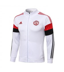 Manchester United White Red-Black Men's Football Jacket Soccer Tracksuit 2021-2022