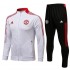 Manchester United White Red Men's Football Jacket Soccer Tracksuit 2021-2022