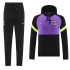 Tottenham Hotspur Black Purple Soccer Hoodie Mens Football Tracksuit Training 2021-2022