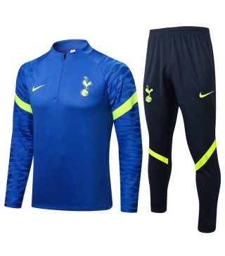 Tottenham Hotspur Blue Men's Soccer Tracksuit Football Kit 2021-2022