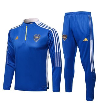 Boca Juniors Blue Men's Soccer Tracksuit Football Kit 2021-2022