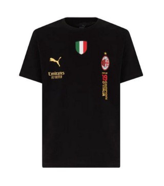 AC Milan 19 Champion Black Soccer Jerseys Mens Football Shirt 2022-2023