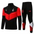 AC Milan Black Red Soccer Jacket Men's Football Tracksuit 2021-2022