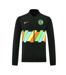 Inter Milan Black Multicolor Soccer Jacket Survêtement de football pour homme Entraînement 2021-2022